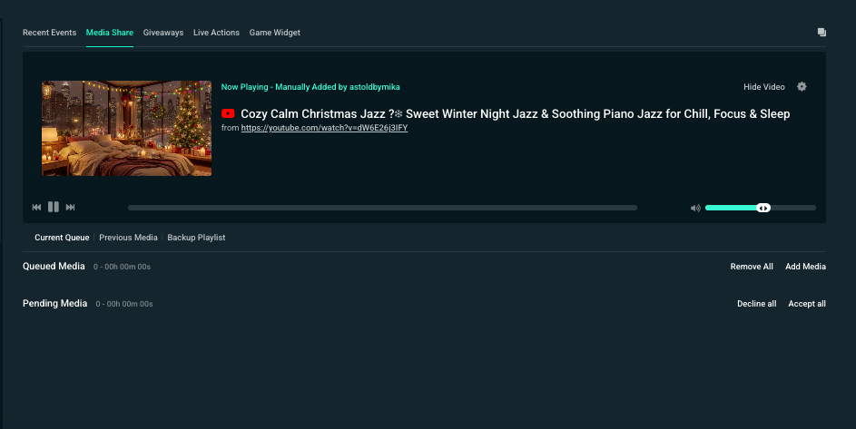 streamlabs media share widget preview 